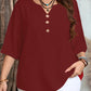 🌸Summer Hot Sale-50% Off!!🌿Women's Casual Button-Front V-Neck Top