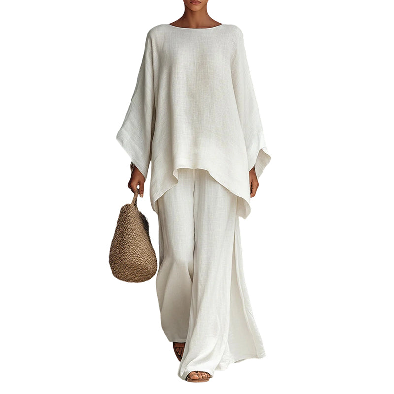 👚 50% OFF NOW! ⏳ Women's Loose Fit Long Sleeve Top & Wide Leg Pants Set – Breathable, flowy & perfect for lounging, travel or casual elegance 🧘‍♀️