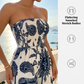 🌼Strapless Smocked Wide-Leg Jumpsuit