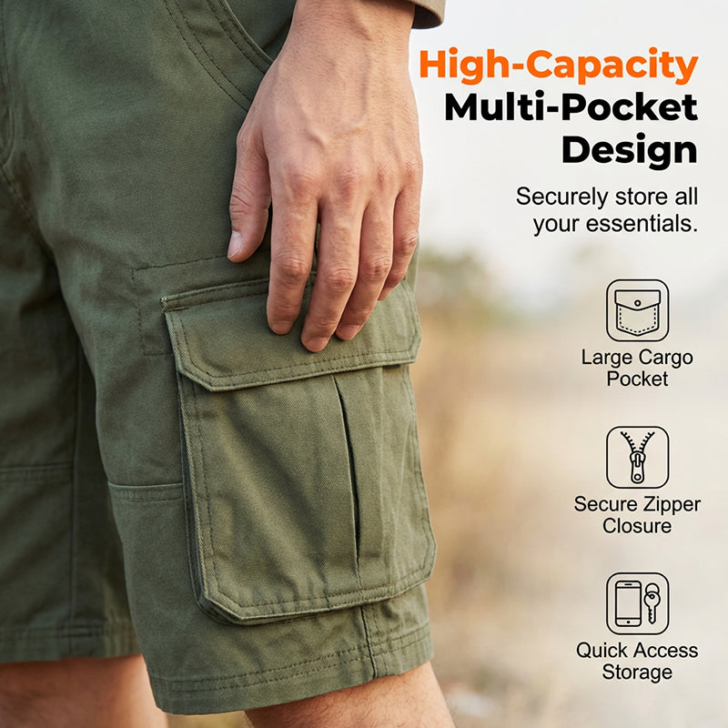 🩳 50% OFF NOW!🏕️ Men's Outdoor Cargo Shorts – Multi-Pocket & Breathable – Durable Casual Summer Shorts 🔥