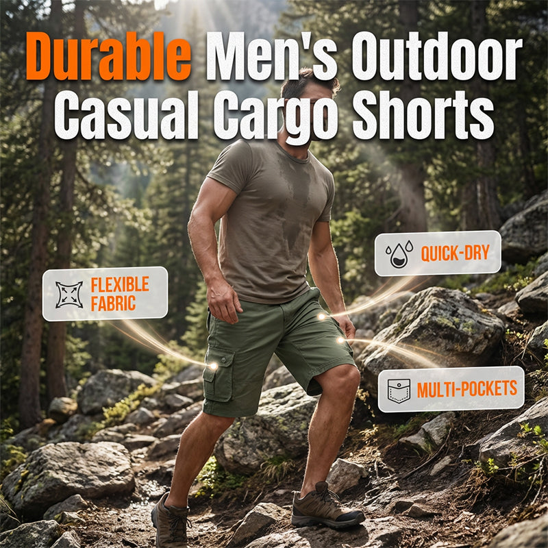 🩳 50% OFF NOW!🏕️ Men's Outdoor Cargo Shorts – Multi-Pocket & Breathable – Durable Casual Summer Shorts 🔥