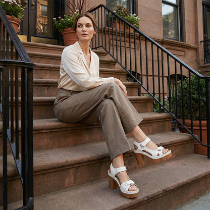 👡 FLASH SALE: 50% OFF! 🏖️ Women's Platform One-Strap Sandals – Adjustable Velcro, Cushioned Insole & Anti-Slip Grip ✨