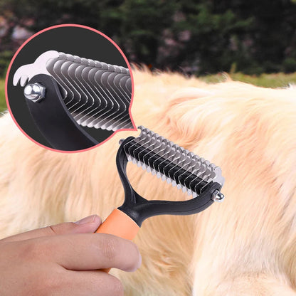 🐾 50% OFF NOW! 🧹 Double-Sided Self-Cleaning Pet Grooming Brush – Removes Loose Fur, Massages Skin & Reduces Shedding for Dogs & Cats 🐶