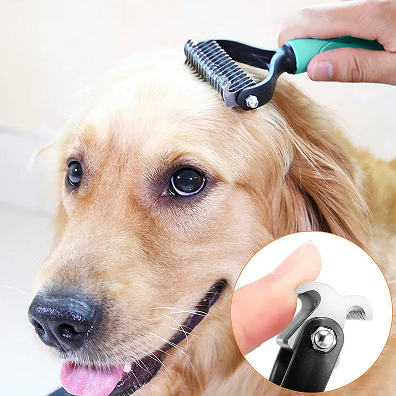 🐾 50% OFF NOW! 🧹 Double-Sided Self-Cleaning Pet Grooming Brush – Removes Loose Fur, Massages Skin & Reduces Shedding for Dogs & Cats 🐶