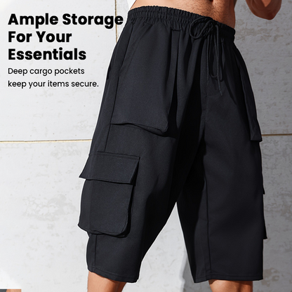Men's Casual Cargo Capri Shorts