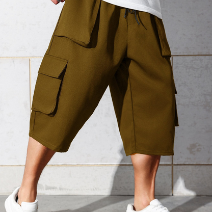 Men's Casual Cargo Capri Shorts