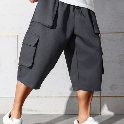 Men's Casual Cargo Capri Shorts
