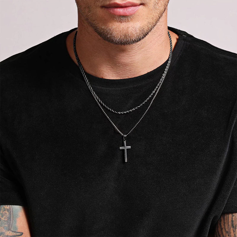 ✝️ 50% OFF NOW! 🔥 Double Layer Cross Pendant Necklace – Elegant Design, High-Quality Metal & Perfect for Daily Wear or Gift Giving 🎁