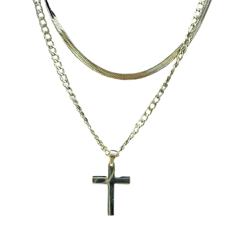✝️ 50% OFF NOW! 🔥 Double Layer Cross Pendant Necklace – Elegant Design, High-Quality Metal & Perfect for Daily Wear or Gift Giving 🎁
