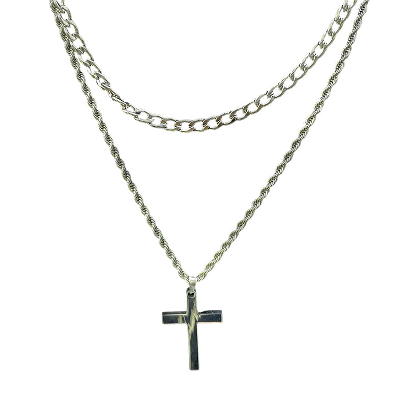 ✝️ 50% OFF NOW! 🔥 Double Layer Cross Pendant Necklace – Elegant Design, High-Quality Metal & Perfect for Daily Wear or Gift Giving 🎁