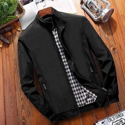 🧥 50% OFF NOW! 🔥 Men's Classic Stand Collar Jacket – Structured Fit, Durable Fabric & Perfect for Layering in Cool Weather 🧣