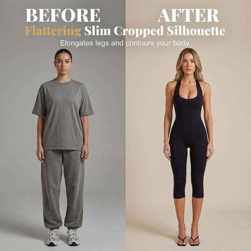 🤸 SUMMER HOT SALE ⚡ Bodycon Fitness & Yoga Jumpsuit – Stretchy Slim Fit, Breathable & Non-Slip Sports Design 🧘