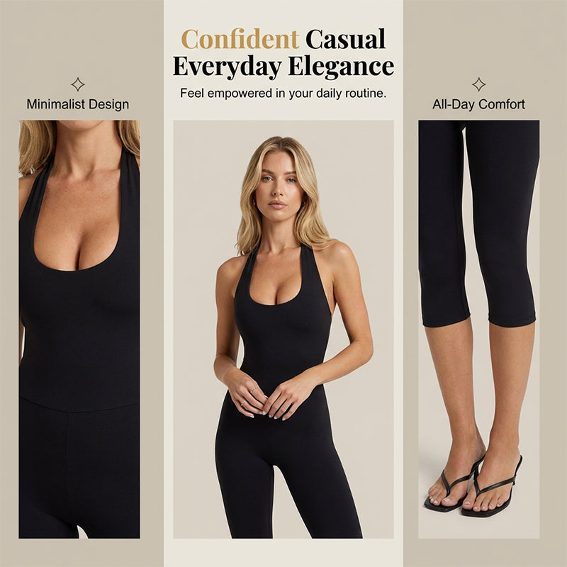 🤸 SUMMER HOT SALE ⚡ Bodycon Fitness & Yoga Jumpsuit – Stretchy Slim Fit, Breathable & Non-Slip Sports Design 🧘