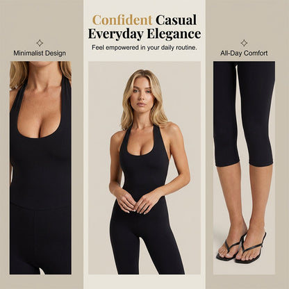 🤸 SUMMER HOT SALE ⚡ Bodycon Fitness & Yoga Jumpsuit – Stretchy Slim Fit, Breathable & Non-Slip Sports Design 🧘