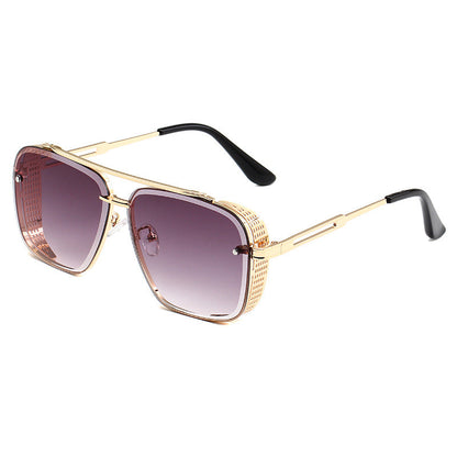 🔥50% OFF for a limited time🔥Men's Retro Double Bridge Metal Frame Sunglasses