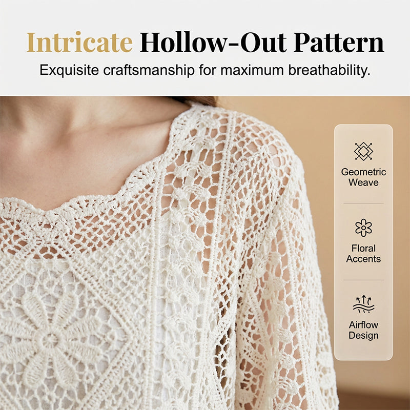 👚 50% OFF NOW! 🌸 Women's Vintage-Inspired Lace Cover-Up Blouse – Delicate Lace, Flowy Fit & Perfect for Layering or a Romantic Look ✨