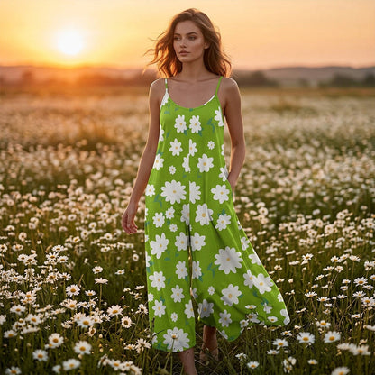 👚 LIMITED-TIME 50% OFF! 🌸 Women's Floral Print Wide-Leg Jumpsuit – Breathable Polyester, Side Pockets & Plus Sizes (XL-5XL) 👖