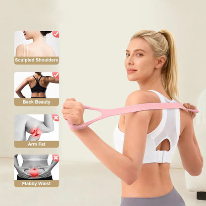 🦾 50% OFF NOW! 🧘Ergonomic Posture Corrector Resistance Band – Adjustable Tension, Breathable Fabric & Ideal for Back Pain Relief 💪