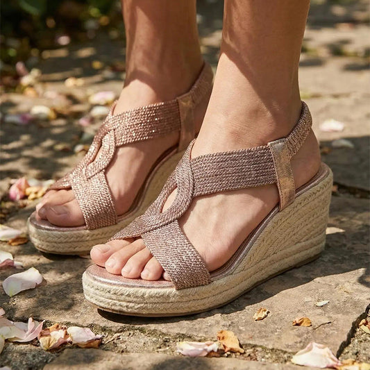 Women's Casual Bohemian Woven Wedge Sandals