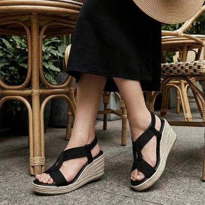 Women's Casual Bohemian Woven Wedge Sandals