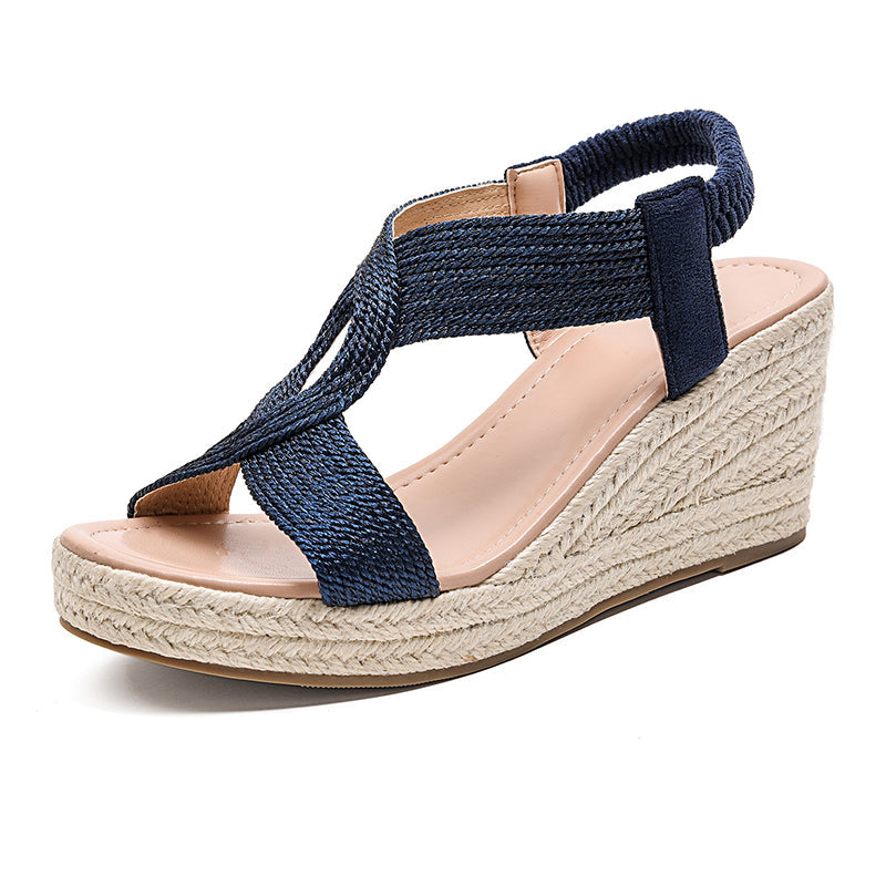 Women's Casual Bohemian Woven Wedge Sandals