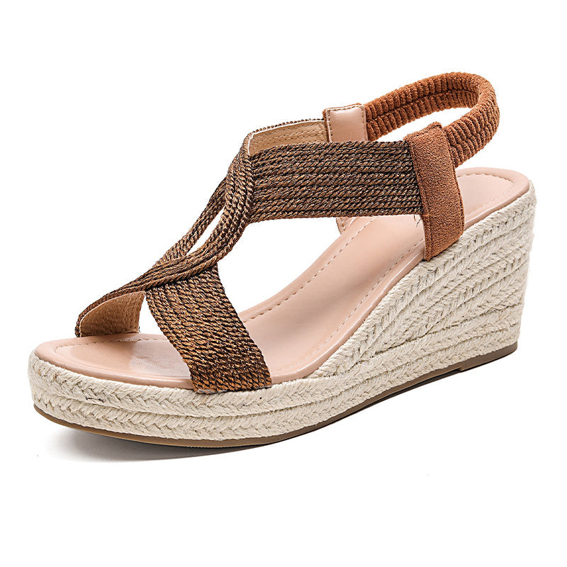 Women's Casual Bohemian Woven Wedge Sandals