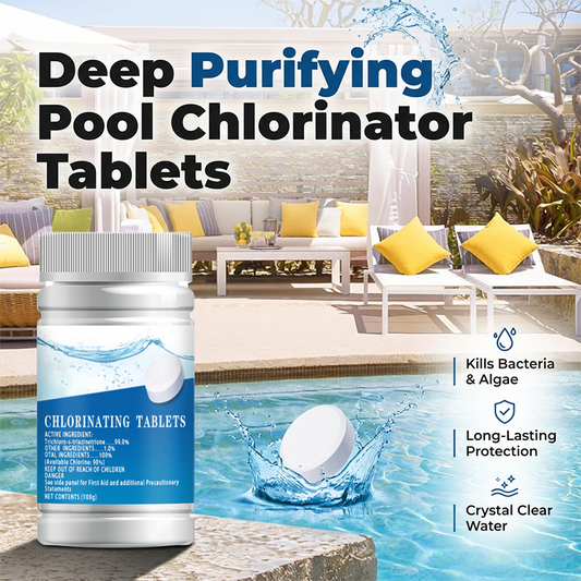 🥳2026 HOT SALE🥳💞50K+ SOLD!💧🛡️ 50% OFF! Pool Chlorinator Tablets – Overnight transformation from green to clear. Slow-dissolving, low maintenance. Gentle on skin & eyes. Your pool’s best friend. 🏖️✅