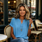 📢📢50% OFF !! ⏰Women's Casual V-Neck Short Sleeve Top