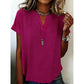 📢📢50% OFF !! ⏰Women's Casual V-Neck Short Sleeve Top