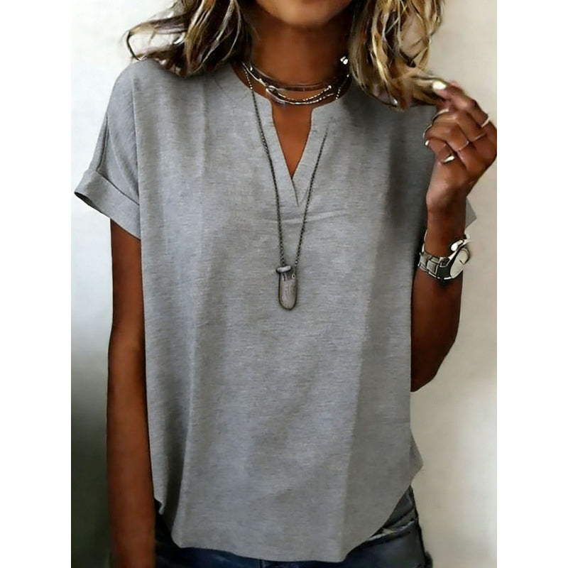 📢📢50% OFF !! ⏰Women's Casual V-Neck Short Sleeve Top