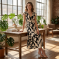 ⏳Limited-time 50% off⏰Women's Casual Printed V-Neck Ruffle Dress🌺👗