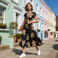 ⏳Limited-time 50% off⏰Women's Casual Printed V-Neck Ruffle Dress🌺👗