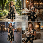 ⏳Limited-time 50% off⏰Women's Casual Printed V-Neck Ruffle Dress🌺👗