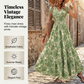 🏖️Summer Cool Deal: 50% OFF!!💃Women’s V-Neck Smocked Floral Maxi Dress – Lightweight Cotton Blend, Summer Essential