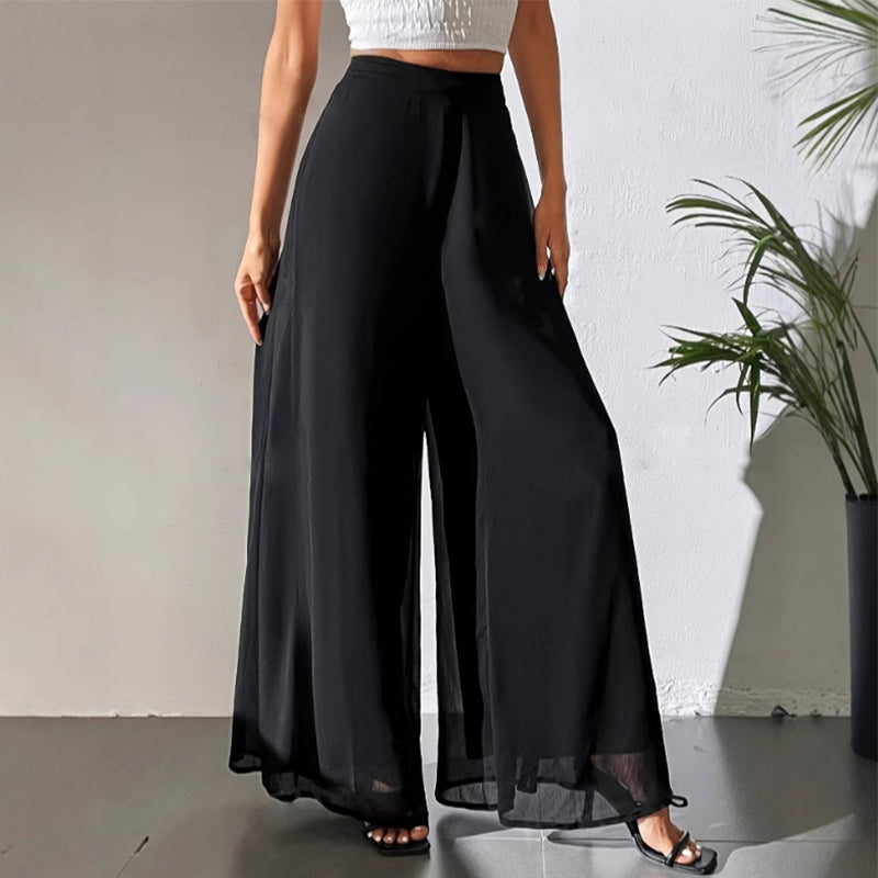 ⏰💰 50% OFF – Women's Flowing Chiffon Wide-Leg Pants – Effortless Elegance | Breathable & Flowy | Perfect for Work, Beach & Date Night 🌊✨👖