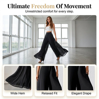 ⏰💰 50% OFF – Women's Flowing Chiffon Wide-Leg Pants – Effortless Elegance | Breathable & Flowy | Perfect for Work, Beach & Date Night 🌊✨👖