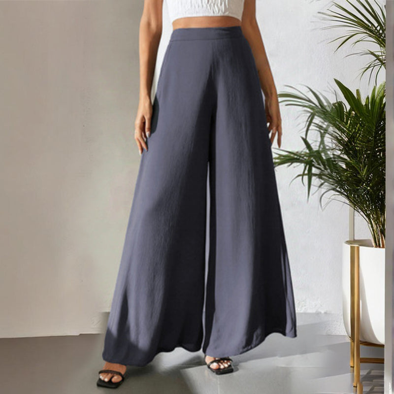 ⏰💰 50% OFF – Women's Flowing Chiffon Wide-Leg Pants – Effortless Elegance | Breathable & Flowy | Perfect for Work, Beach & Date Night 🌊✨👖