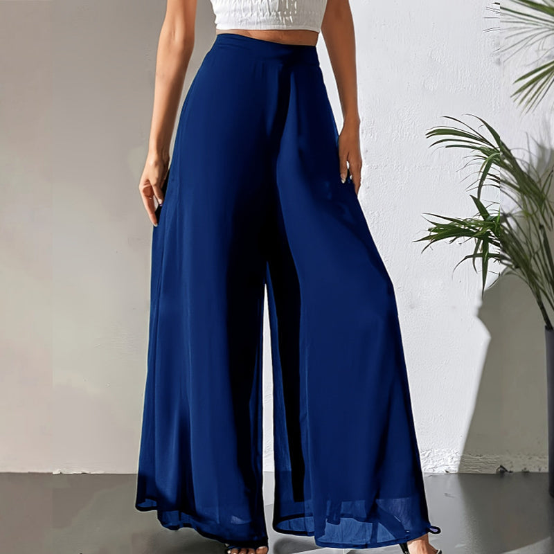 ⏰💰 50% OFF – Women's Flowing Chiffon Wide-Leg Pants – Effortless Elegance | Breathable & Flowy | Perfect for Work, Beach & Date Night 🌊✨👖