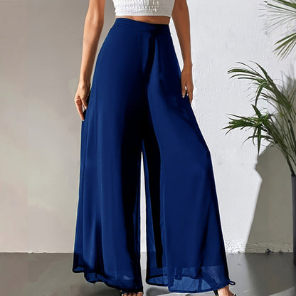 ⏰💰 50% OFF – Women's Flowing Chiffon Wide-Leg Pants – Effortless Elegance | Breathable & Flowy | Perfect for Work, Beach & Date Night 🌊✨👖