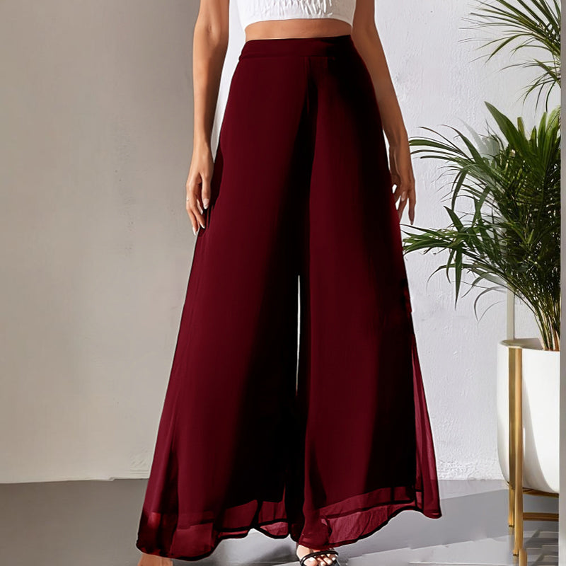 ⏰💰 50% OFF – Women's Flowing Chiffon Wide-Leg Pants – Effortless Elegance | Breathable & Flowy | Perfect for Work, Beach & Date Night 🌊✨👖