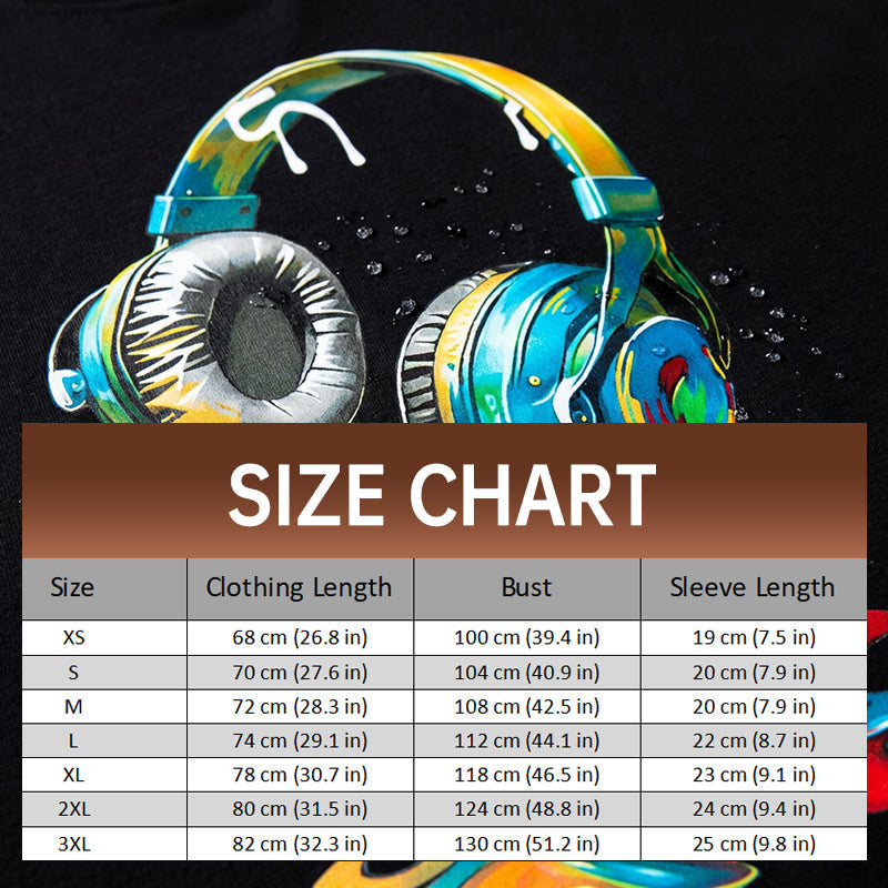 🔥 50% OFF🔥Colorful Dripping Paint Headphone T-Shirt