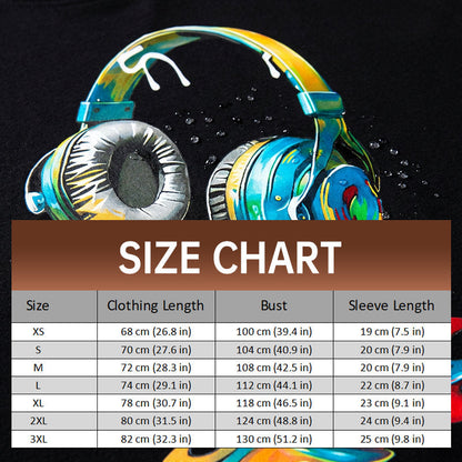 🔥 50% OFF🔥Colorful Dripping Paint Headphone T-Shirt