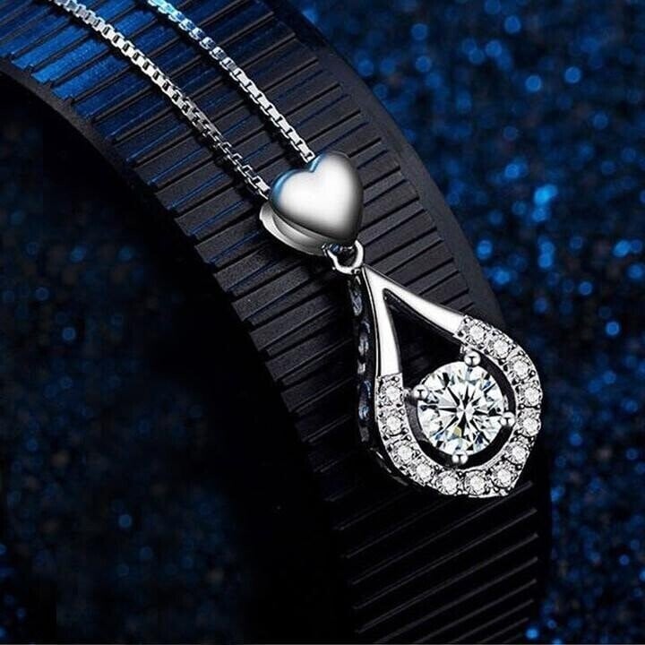 🥳2026 HOT SALE🥳💞50K+ SOLD!💥50% OFF! 🔥Twinkling Heart Waterdrop Stone Necklace