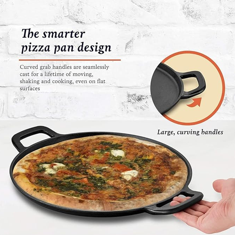 Free Shipping: Non-Stick Cast Iron Griddle Pan with Handles