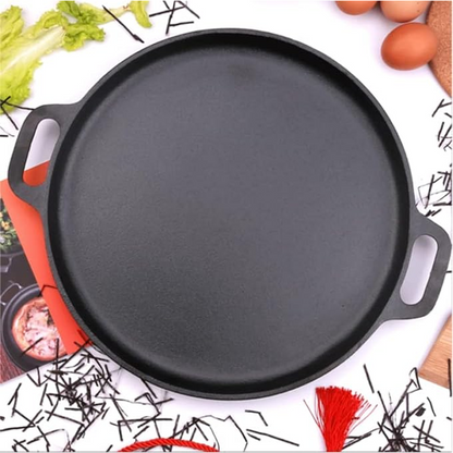 Free Shipping: Non-Stick Cast Iron Griddle Pan with Handles
