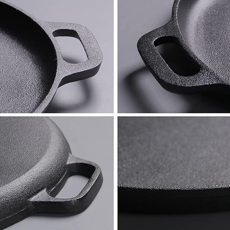 Free Shipping: Non-Stick Cast Iron Griddle Pan with Handles