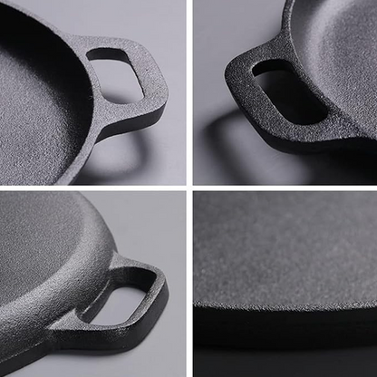 Free Shipping: Non-Stick Cast Iron Griddle Pan with Handles