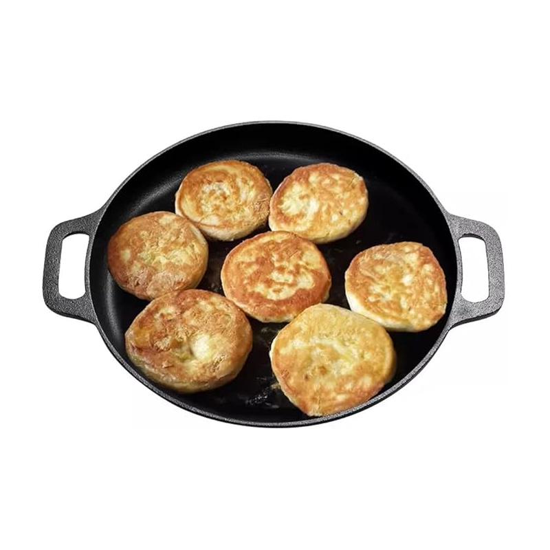 Free Shipping: Non-Stick Cast Iron Griddle Pan with Handles