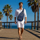 🎒 LIMITED-TIME 50% OFF! ✨ Men's Outdoor Sling Bag – Multi-Pocket, Water-Resistant, Breathable Back 🌦️