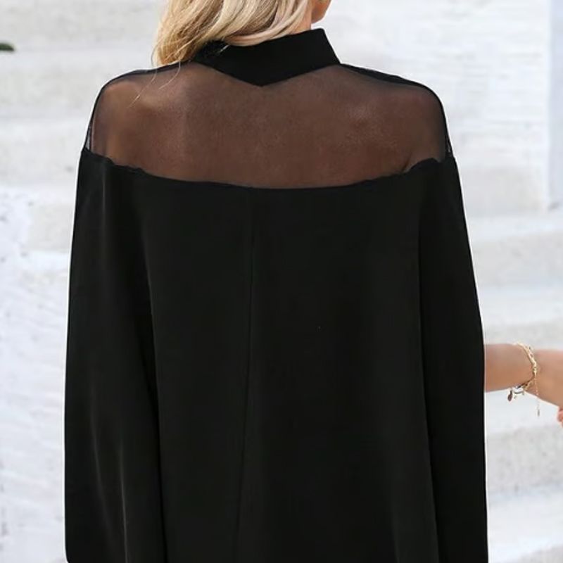 💐 50% OFF! Women's Casual High-neck Batwing Blouse – Breezy & Relaxed Fit for All-Day Comfort ☁️🍃【Limited Offer】